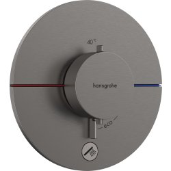 Baterii incastrate cada - dus Baterie dus termostatata Hansgrohe ShowerSelect Comfort S cu montaj incastrat, necesita corp ingropat, negru periat