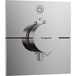 Baterii de baie Baterie dus termostatata Hansgrohe ShowerSelect Comfort E On/Off cu montaj incastrat, necesita corp ingropat, crom