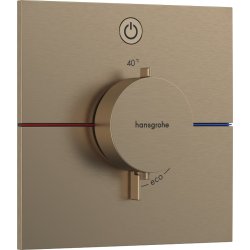 Baterii de baie Baterie dus termostatata Hansgrohe ShowerSelect Comfort E On/Off cu montaj incastrat, necesita corp ingropat, bronz periat