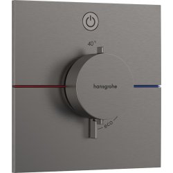Default Category SensoDays Baterie dus termostatata Hansgrohe ShowerSelect Comfort E On/Off cu montaj incastrat, necesita corp ingropat, negru periat
