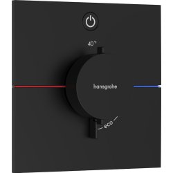 Baterii de baie Baterie dus termostatata Hansgrohe ShowerSelect Comfort E On/Off cu montaj incastrat, necesita corp ingropat, negru mat