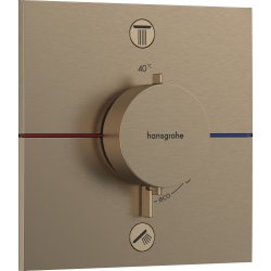 Baterii de baie Baterie cada - dus termostatata Hansgrohe ShowerSelect Comfort E cu 2 functii, montaj incastrat, necesita corp ingropat, bronz periat
