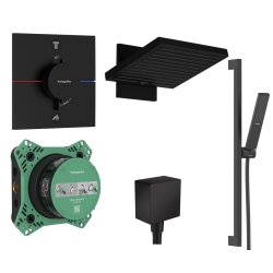 Default Category SensoDays Sistem de dus incastrat termostatat Hansgrohe ShowerSelect Comfort E cu 2 consumatori, negru mat
