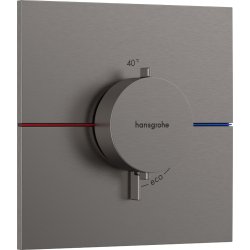 Baterii de baie Baterie dus termostatata Hansgrohe ShowerSelect Comfort E cu montaj incastrat, necesita corp ingropat, negru periat