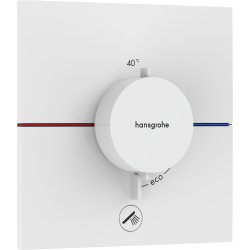 Baterii de baie Baterie cada - dus termostatata Hansgrohe ShowerSelect Comfort E cu montaj incastrat, necesita corp ingropat, alb mat