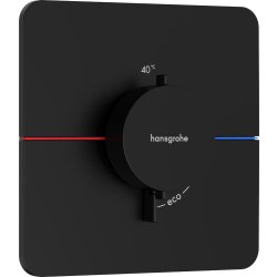 Baterii de baie Baterie dus termostatata Hansgrohe ShowerSelect Comfort Q cu montaj incastrat, necesita corp ingropat, negru mat