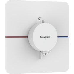 Baterii de baie Baterie dus termostatata Hansgrohe ShowerSelect Comfort Q cu montaj incastrat, necesita corp ingropat, alb mat