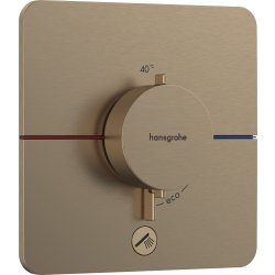 Baterie dus termostatata Hansgrohe ShowerSelect Comfort Q cu montaj incastrat, necesita corp ingropat, bronz periat