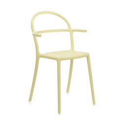 Mobilier Set 2 scaune Kartell Generic C design Philippe Stark, galben mat