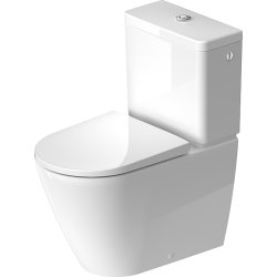 Obiecte sanitare Vas wc Duravit D-Neo Rimless WonderGliss 37x65cm, back-to-wall, pentru rezervor asezat