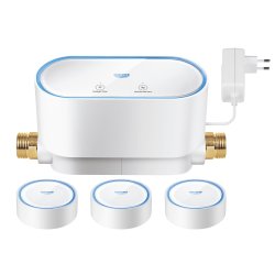 Default Category SensoDays Set dispozitiv inteligent surgeri de apa Grohe Sense kit cu Sense Guard Smart si 3 senzori, alb