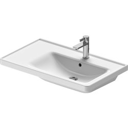 Obiecte sanitare Lavoar asimetric Duravit D-Neo 80cm, montare pe mobilier, orientare dreapta, alb