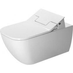Vase WC Vas WC suspendat Duravit Happy D.2 62cm pentru capac cu functie de bideu SensoWash, finisaj WonderGliss 