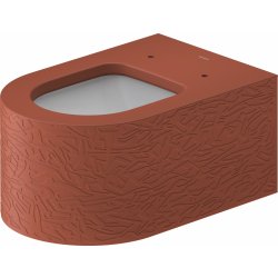 Vase WC Vas wc suspendat Duravit Millio DuroCast, interior ceramic alb cu HygieneGlaze, Surface Pattern, rosu scortisoara