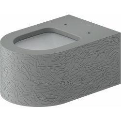 Obiecte sanitare Vas wc suspendat Duravit Millio DuroCast, interior ceramic alb cu HygieneGlaze, Surface Pattern, gri mat