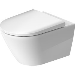 Vase WC Vas wc suspendat Duravit D-Neo Rimless HygieneGlaze 37x54cm, fixare ascunsa