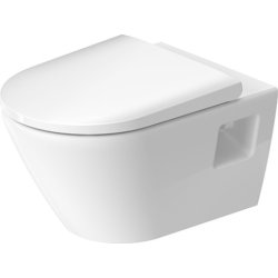 Vase WC Vas wc suspendat Duravit D-Neo Rimless 37x54cm, HygieneGlaze, alb