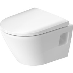 Obiecte sanitare Vas wc suspendat Duravit D-Neo Compact Rimless 37x48cm, WonderGliss, alb