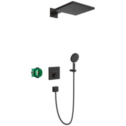 Default Category SensoDays Sistem de dus incastrat termostatat Hansgrohe Raindance E ShowerSelect Square cu 2 consumatori, negru mat