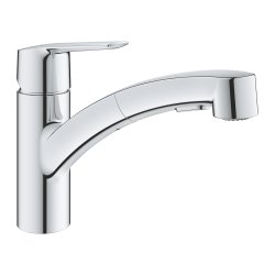 Baterie bucatarie Grohe Start cu dus extractibil dual spray, crom