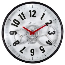 Ceasuri Ceas de perete NeXtime Modern Gear 36cm, alb