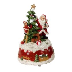 Craciun & Decoratiuni Figurina muzicala Deko Senso Santa with Tree music box