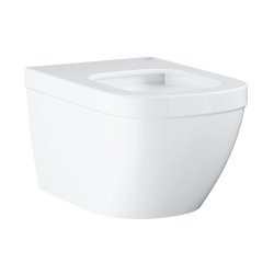 Vase WC Vas wc suspendat Grohe Euro Ceramic Rimless 37.5x54cm, PureGuard, fixare ascunsa, Triple Vortex, alb