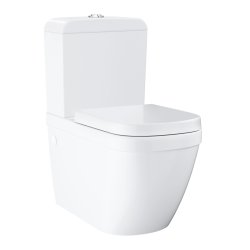 Obiecte sanitare Set complet vas wc Grohe Euro Ceramic Rimless, rezervor cu alimentare inferioara si cu capac inchidere lenta si Quick Release, alb