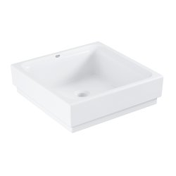 Obiecte sanitare Lavoar tip bol Grohe Cube Ceramic 40cm, fara orificiu baterie, PureGuard, alb