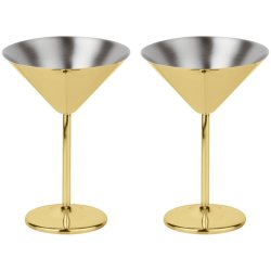 Pahare & Cupe Set 2 pahare Paderno Martini 200ml, inox, auriu