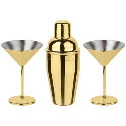 Servire & Pregatire masa Set cocktail Paderno Martini, inox auriu
