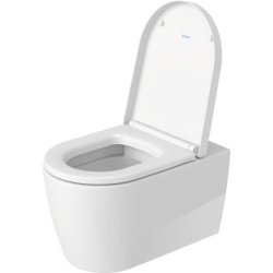 Obiecte sanitare Set vas wc suspendat Duravit ME by Starck Rimless 57x37cm, HygieneGlaze si capac cu inchidere lenta