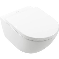 Obiecte sanitare Set vas WC suspendat Villeroy & Boch Subway 3.0 TwistFlush cu capac inchidere lenta, finisaj CeramicPlus