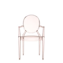 Mobilier Set 2 scaune Kartell Louis Ghost design Philippe Starck, portocaliu transparent