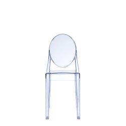 Scaune Set 2 scaune Kartell Victoria Ghost design Philippe Starck, bleu transparent