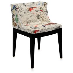 Scaune Scaun Kartell Mademoiselle design Philippe Starck, tapiterie Moschino, schite