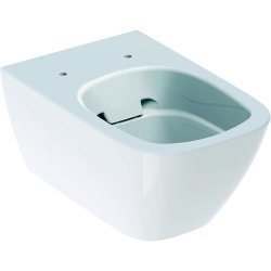 Obiecte sanitare Vas WC suspendat Geberit Smyle Square Rimfree, 35x54cm, prinderi ascunse, alb