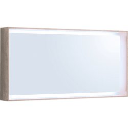 Oglinzi baie & Oglinzi cosmetice Oglinda cu iluminare Geberit Citterio 118.4x58.4cm, rama stejar bej