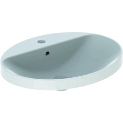 Obiecte sanitare Lavoar oval Geberit VariForm 60x48cm, montare in blat, alb
