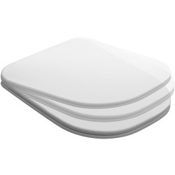Obiecte sanitare Capac wc Kerasan Slim cu inchidere lenta si sistem Quick Release, alb