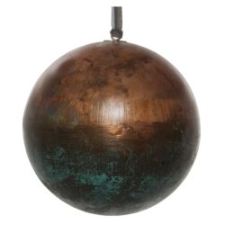 Decoratiune brad Deko Senso glob 12cm, metal, cupru - verde