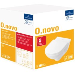 Default Category SensoDays Set vas WC suspendat Villeroy & Boch O.Novo 56x36cm si capac simplu, alb Alpin
