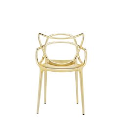 Default Category SensoDays Set 2 scaune Kartell Masters design Philippe Starck & Eugeni Quitllet, auriu metalizat