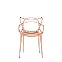 Mobilier Terasa & Gradina Set 2 scaune Kartell Masters design Philippe Starck & Eugeni Quitllet, cupru metalizat