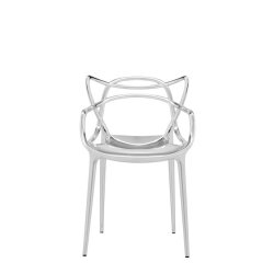 Mobilier Terasa & Gradina Set 2 scaune Kartell Masters design Philippe Starck & Eugeni Quitllet, crom metalizat