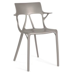 Default Category SensoDays Set 2 scaune Kartell A.I. design Philippe Starck, gri metalic