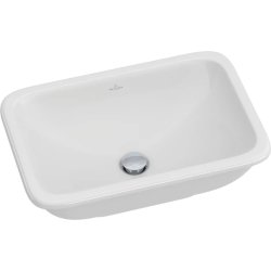 Obiecte sanitare Lavoar Villeroy & Boch Loop&Friends CeramicPlus 60x40.5 cu preaplin, montare in blat, alb Alpin