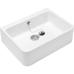 Obiecte sanitare Lavoar tip bol Villeroy & Boch O.Novo CeramicPlus 59.5x50cm, cu preaplin, alb Alpin