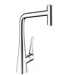 Baterie bucatarie Hansgrohe M7115-H320, ComfortZone 320, dus extractibil, crom
