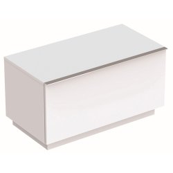 Mobilier de baie Dulap pe pardoseala Geberit iCon 89x47.2x47.7cm cu un sertar, alb mat